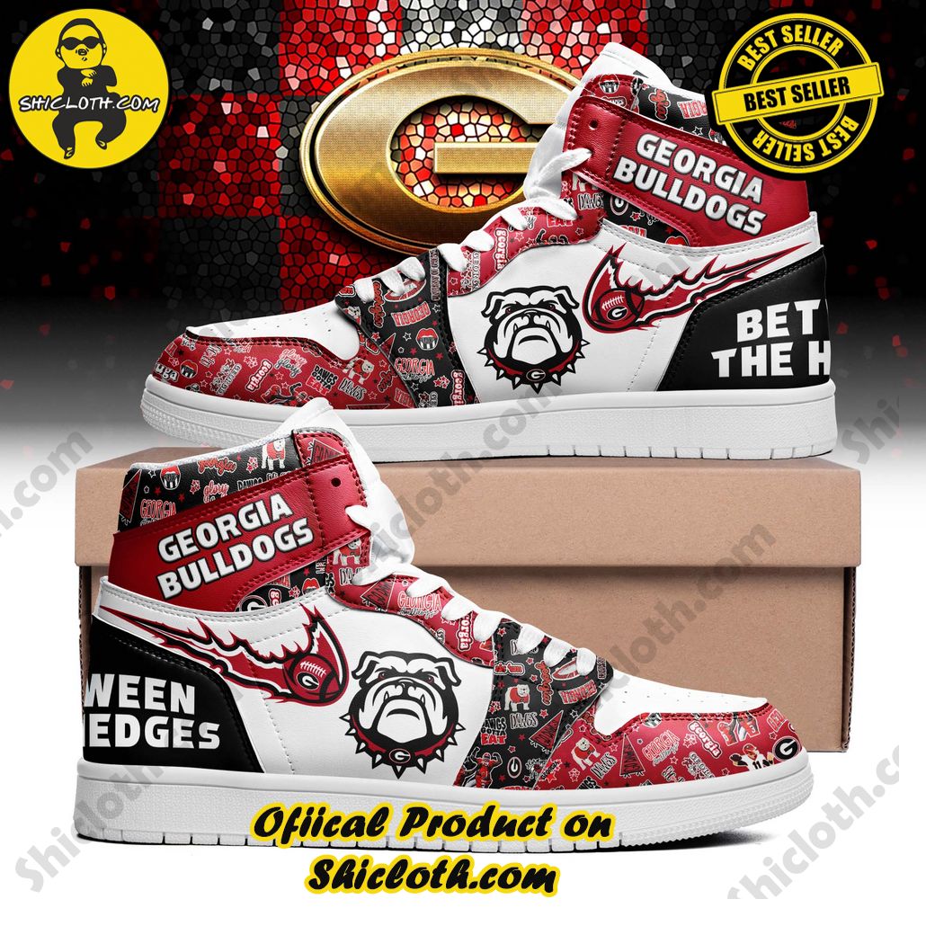 Georgia Bulldogs Between The Hedges Nike Air Jordan 1, Hightop Sneakers