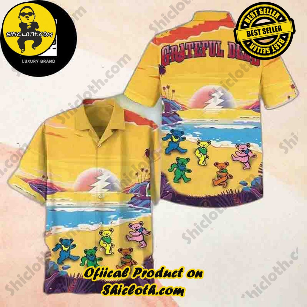 Tropical Vibes: Explore Shicloth's Hawaiian Shirt Collection 8 Grateful Dead Dancing Bear On The Beach 2024 Trendy Hawaiian Shirt