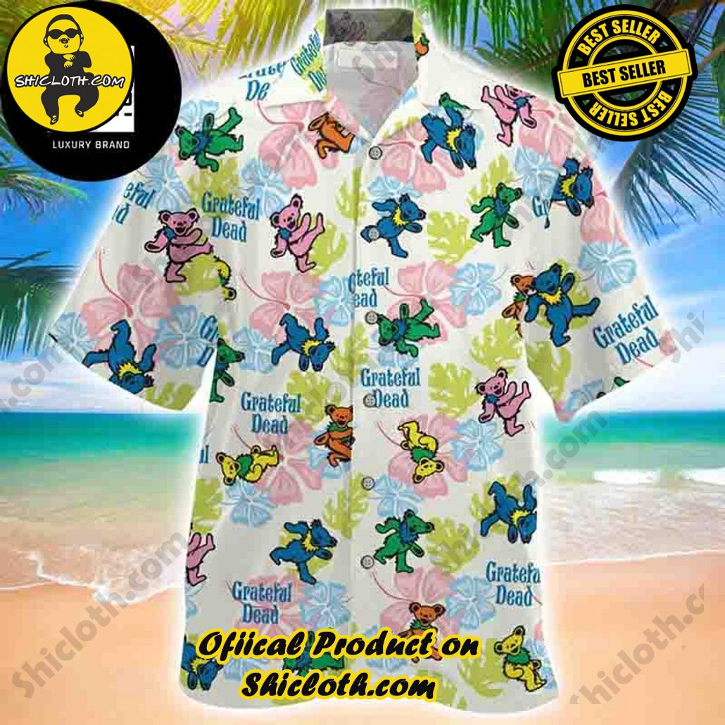 Tropical Vibes: Explore Shicloth's Hawaiian Shirt Collection 9 Grateful Dead Dancing Bears Hibiscus 2024 Trendy Hawaiian Shirt