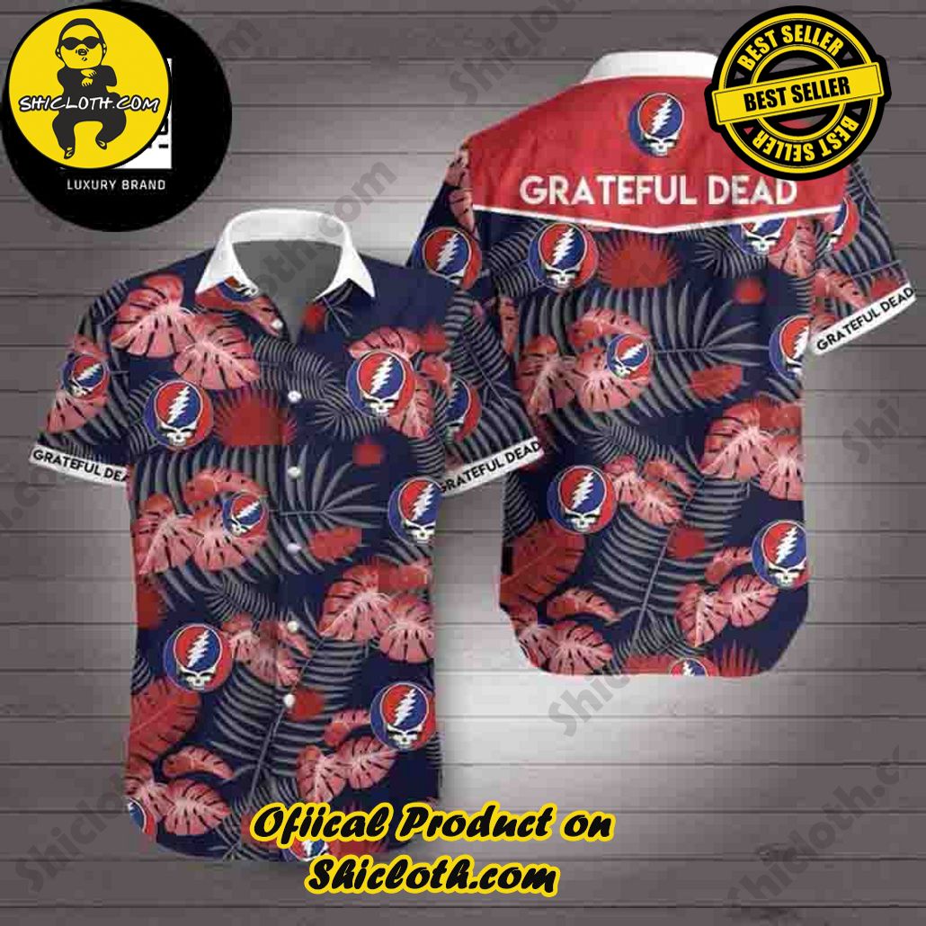 Tropical Vibes: Explore Shicloth's Hawaiian Shirt Collection 10 Grateful Dead Dancing Bears Red Navy Color 2024 Trendy Hawaiian Shirt