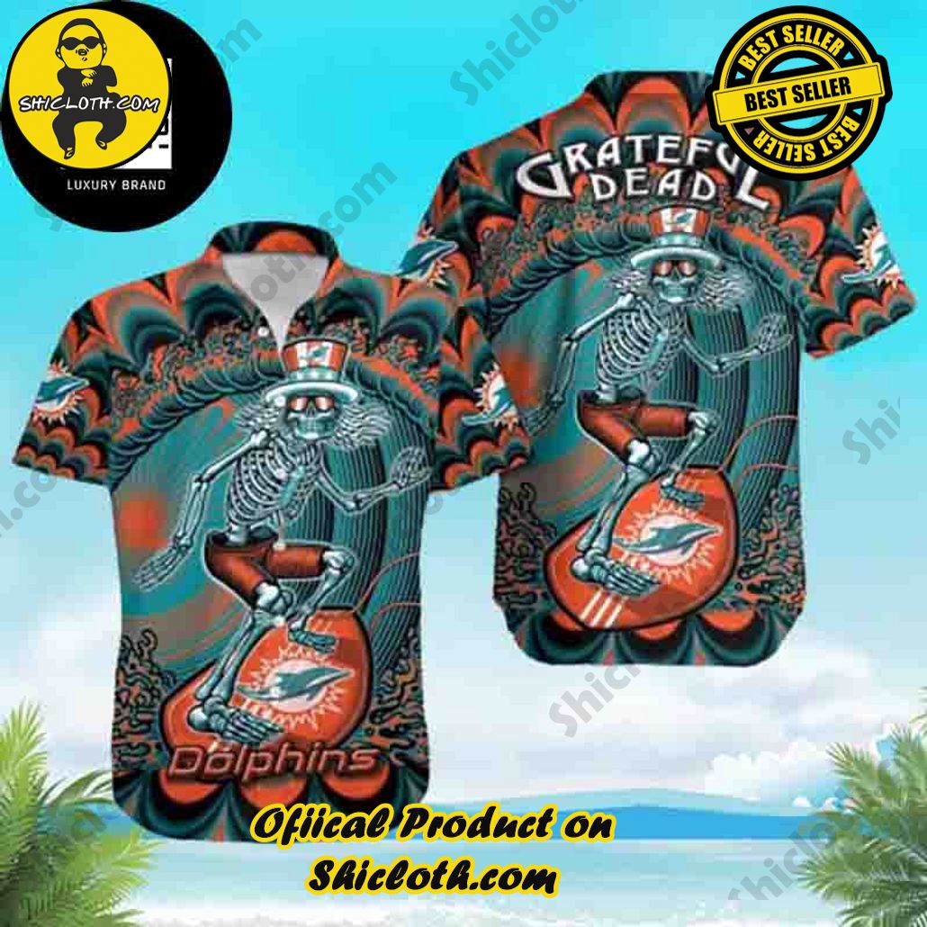 Tropical Vibes: Explore Shicloth's Hawaiian Shirt Collection 24 Grateful Dead NFL Miami Dolphins 2024 Trendy Hawaiian Shirt