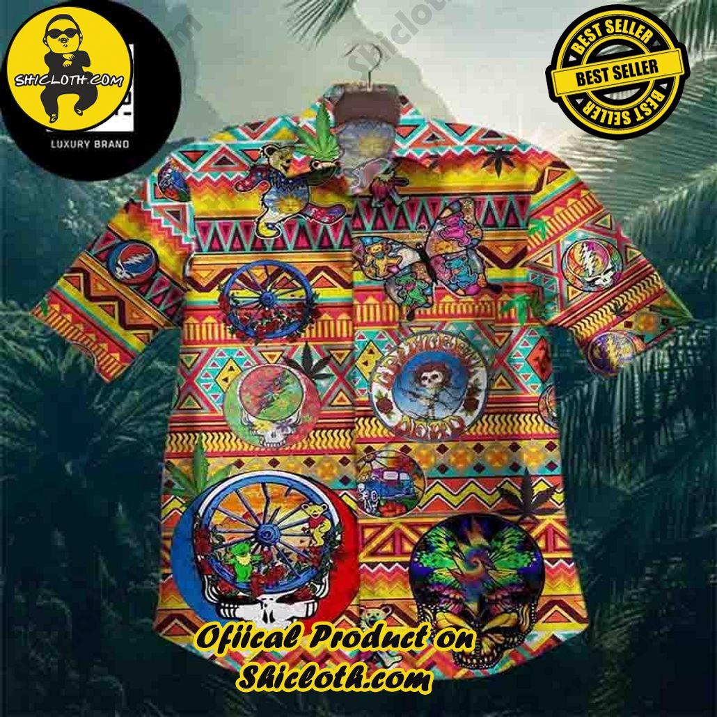 Tropical Vibes: Explore Shicloth's Hawaiian Shirt Collection 27 Grateful Dead Rock Band Mandala Style 2024 Trendy Hawaiian Shirt