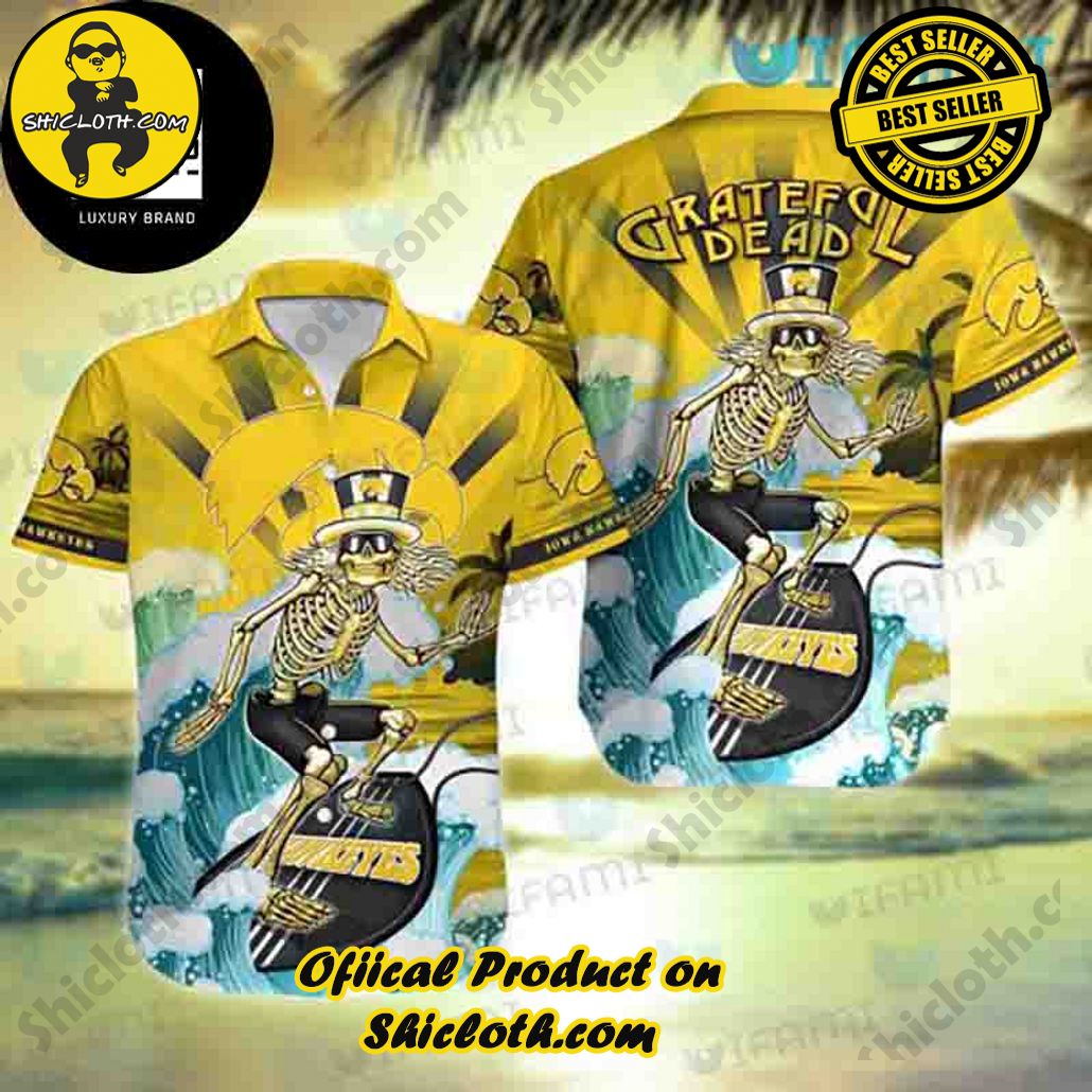 Tropical Vibes: Explore Shicloth's Hawaiian Shirt Collection 28 Grateful Dead Skeleton Surfing Iowa Hawkeyes 2024 Trendy Hawaiian Shirt