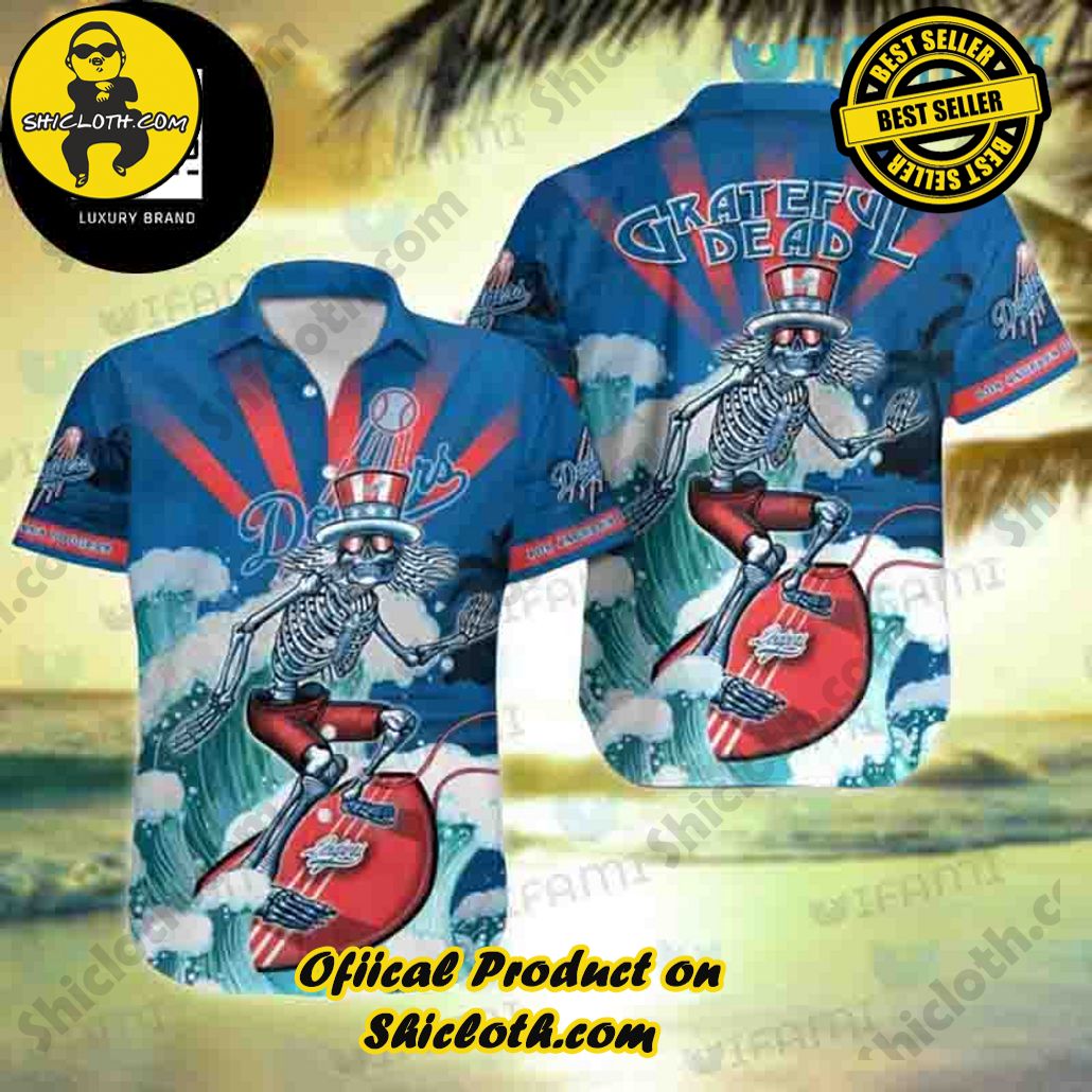 Tropical Vibes: Explore Shicloth's Hawaiian Shirt Collection 29 Grateful Dead Skeleton Surfing Los Angeles Dodgers 2024 Trendy Hawaiian Shirt