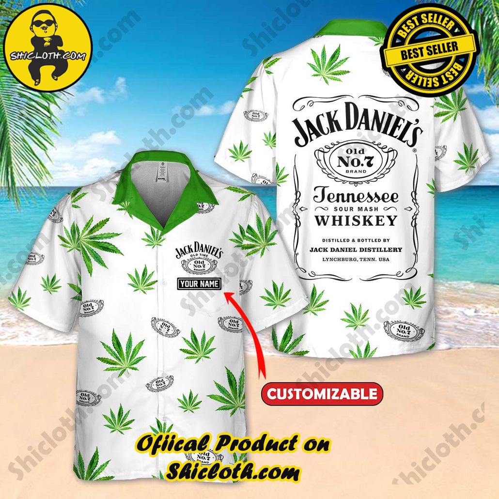 Discover Paradise: Shicloth's Button Shirt - Hawaiian Shirt 41 Jack Daniel’s Weed Custom Name Button Shirt - Hawaiian Shirt