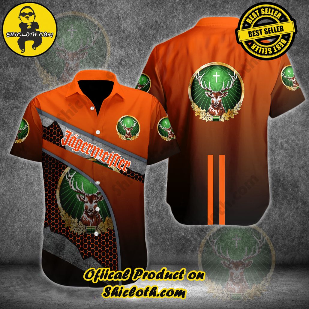 Discover Paradise: Shicloth's Button Shirt - Hawaiian Shirt 42 Jagermeister Button Shirt - Hawaiian Shirt