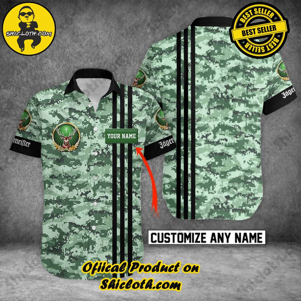 Unleash Your Inner Islander: Shicloth's Hawaiian Beach Shirts For Men 54 Jagermeister Custom Name Military Botton Beach Shirts For Men