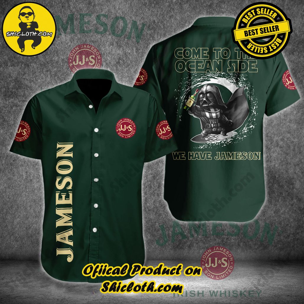 Discover Paradise: Shicloth's Button Shirt - Hawaiian Shirt 44 Jameson Darth Varder Surfing Button Shirt - Hawaiian Shirt