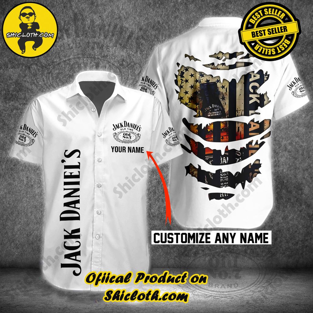 Unleash Your Inner Islander: Shicloth's Hawaiian Beach Shirts For Men 55 JD Flag Custom Name Hawaiian Beach Shirts For Men