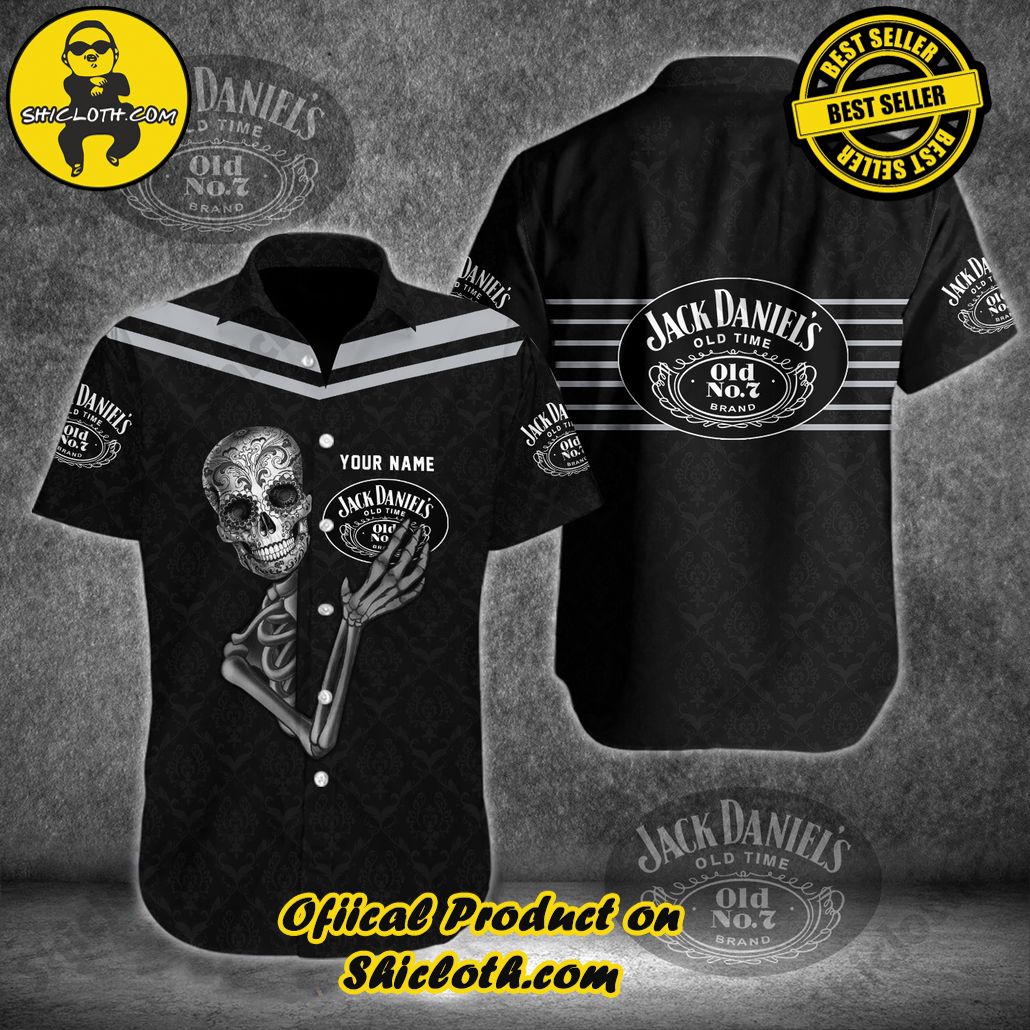 Unleash Your Inner Islander: Shicloth's Hawaiian Beach Shirts For Men 56 JD Skull Custom Name Button Beach Shirts For Men