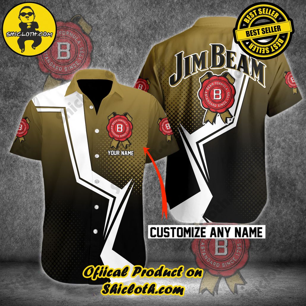 Discover Paradise: Shicloth's Button Shirt - Hawaiian Shirt 46 Jim Beam Personalized Button Shirt - Hawaiian Shirt