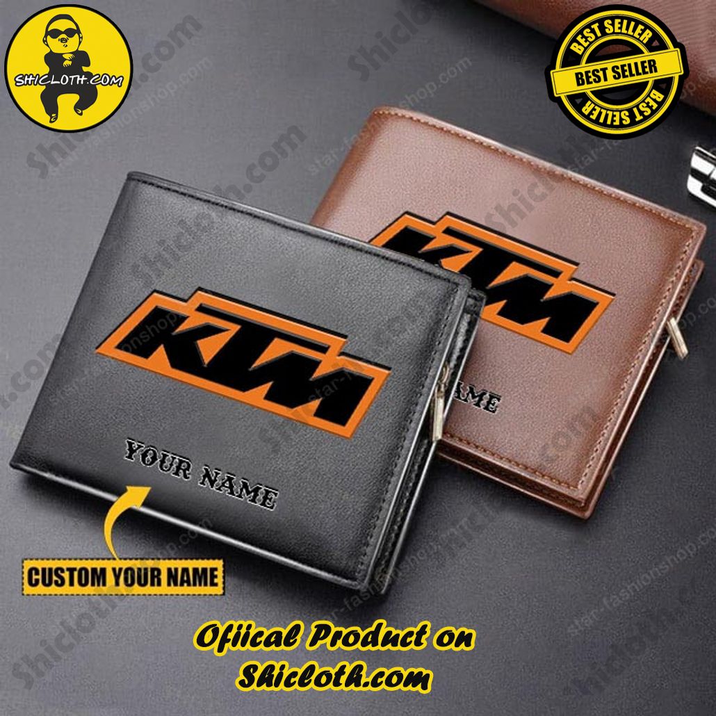 Discover the Timeless Elegance: Shicloth's Leather Wallet Unveiled 23 KTM Racing Custom Name Handmade Leather Wallet