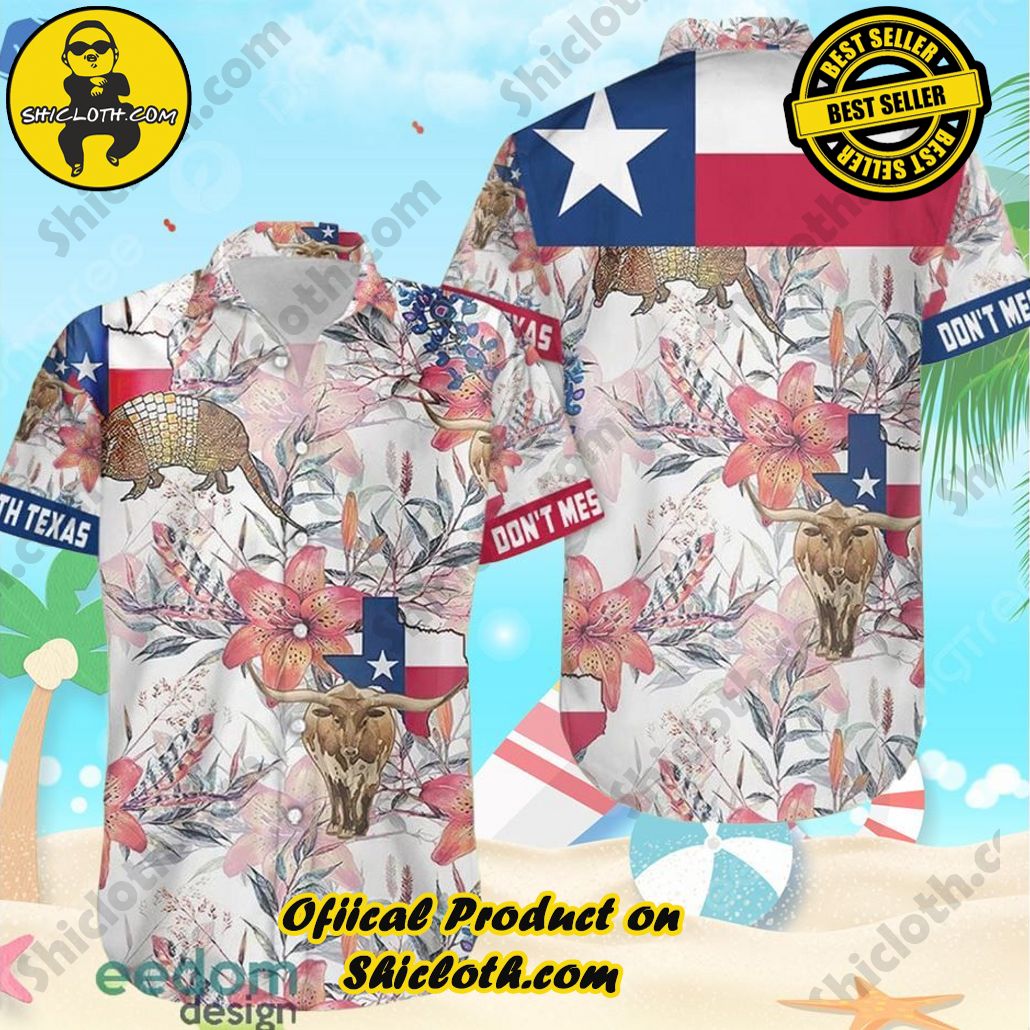 Shicloth Beach Shirts: The Perfect Way to Beat the Heat 15 Longhorn Shirt Texas Longhorn Bluebonnet And Armadillo Hawaiian Shirt Best Summer Gift For Fans