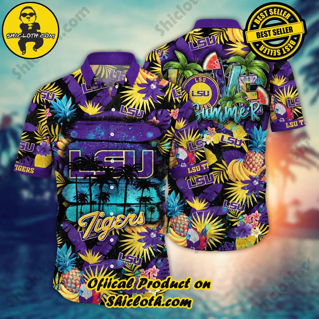Shicloth Beach Shirts: The Perfect Way to Beat the Heat 25 Lsu Tigers NCAA Hawaiian Shirt Vacationtime Aloha Shirt