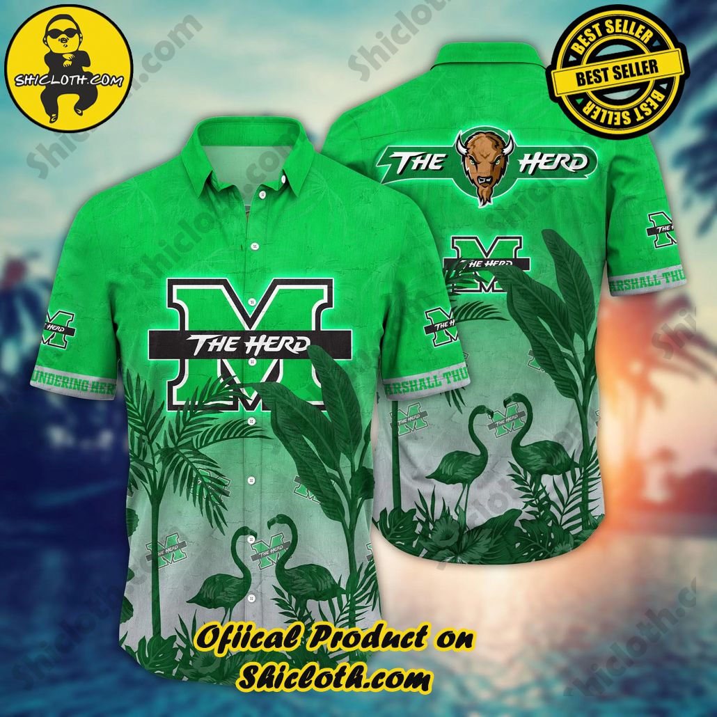 Shicloth Beach Shirts: The Perfect Way to Beat the Heat 28 Marshall Thundering Herd NCAA Hawaiian Shirt Sunningtime Aloha Shirt