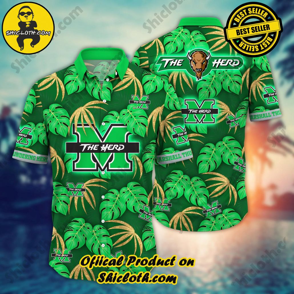 Shicloth Beach Shirts: The Perfect Way to Beat the Heat 29 Marshall Thundering Herd NCAA Hawaiian Shirt Warm Season Aloha Shirt