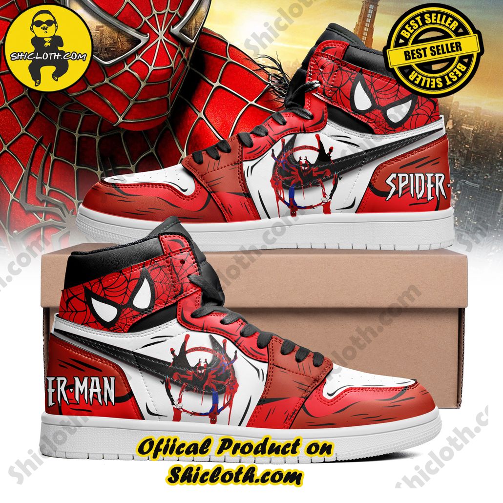 Step into Style: Introducing Shicloth's Nike Air Jordan 1 Sneakers 36 Marvel Spider-Man Nike Air Jordan 1, Hightop Sneakers