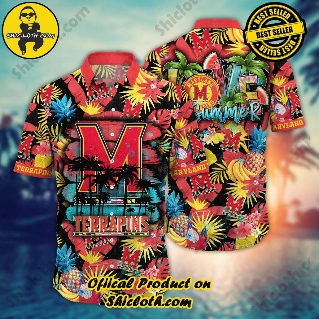 Shicloth Beach Shirts: The Perfect Way to Beat the Heat 34 Maryland Terrapins NCAA Hawaiian Shirt Sunbathetime Aloha Shirt