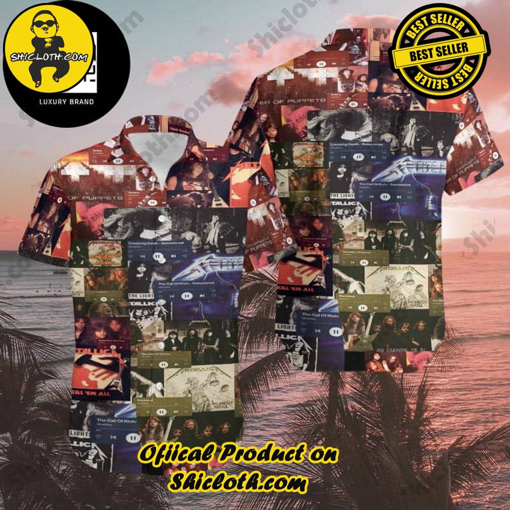 Tropical Vibes: Explore Shicloth's Hawaiian Shirt Collection 42 Metallica Album Collect 2024 Summer Trend Fan Gifts Hawaiian Shirt