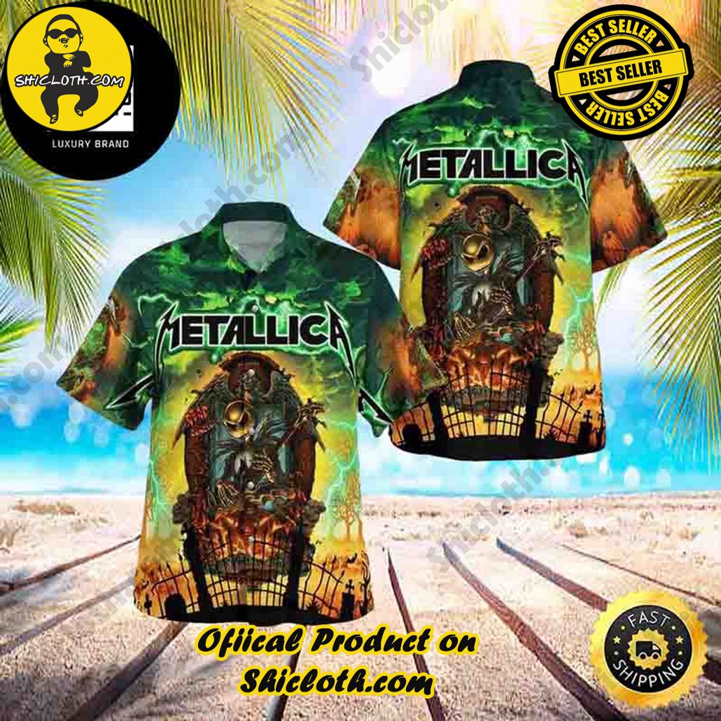 Tropical Vibes: Explore Shicloth's Hawaiian Shirt Collection 44 Metallica Jack Skellington Metallica Tour 2024 Trendy Hawaiian Shirt