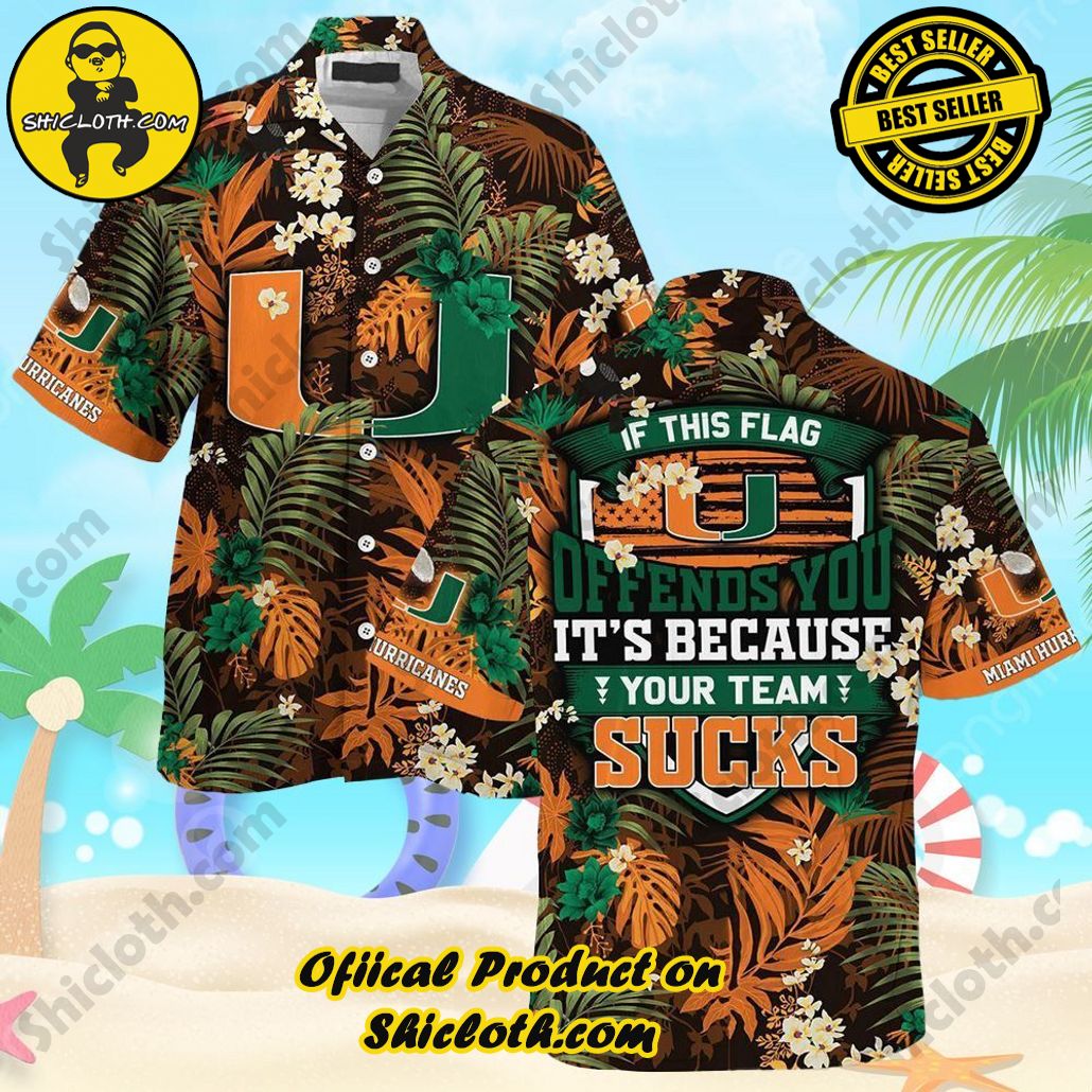 Shicloth Beach Shirts: The Perfect Way to Beat the Heat 50 Miami Hurricanes Summer This Season Gift Hawaiian Shirt