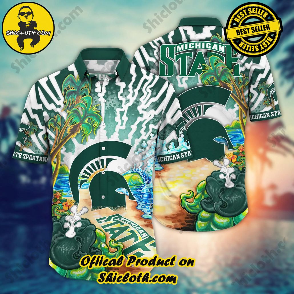 Shicloth Beach Shirts: The Perfect Way to Beat the Heat 53 Michigan State Spartans NCAA Hawaiian Shirt Warmthtime Aloha Shirt
