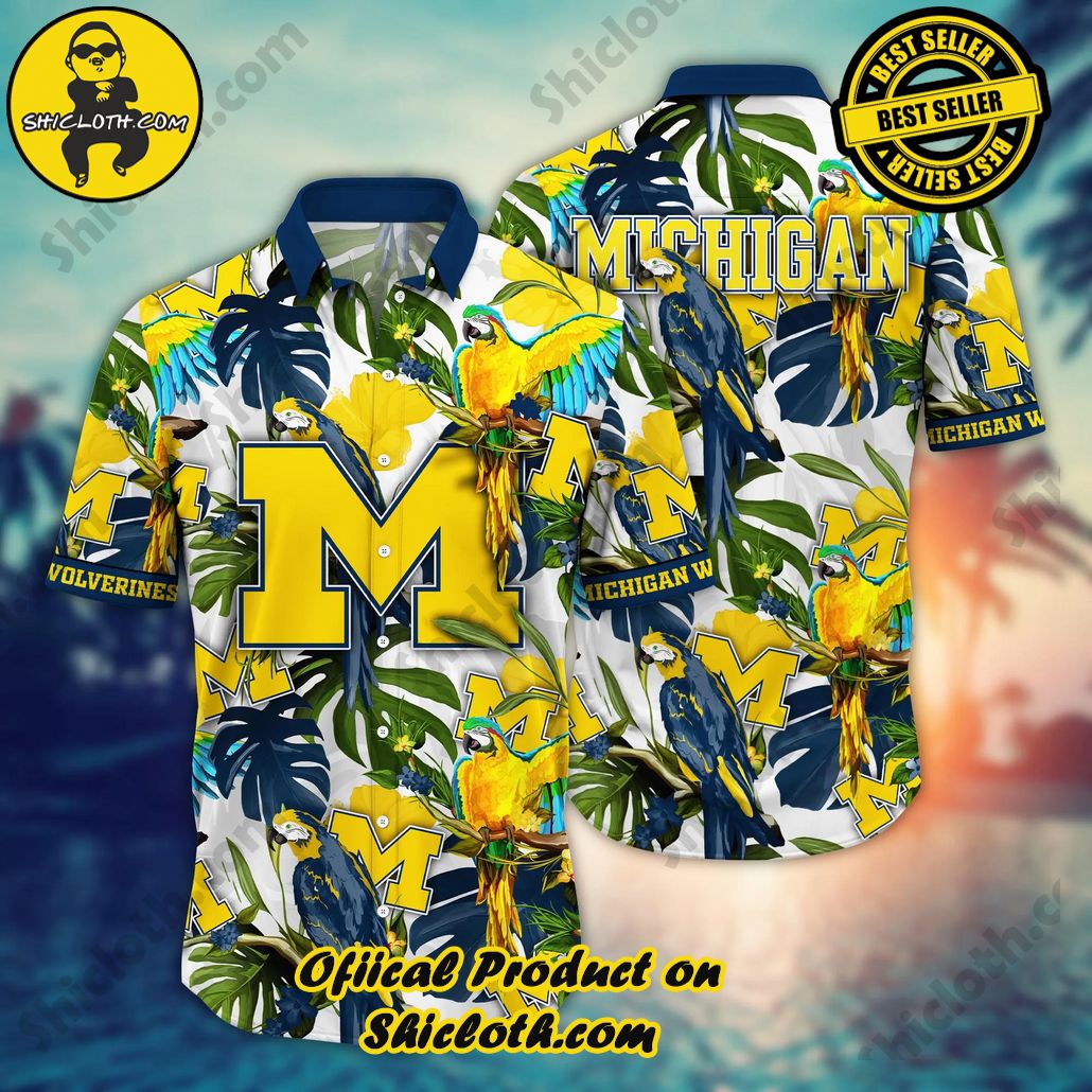 Shicloth Beach Shirts: The Perfect Way to Beat the Heat 55 Michigan Wolverines NCAA Hawaiian Shirt Balmytime Aloha Shirt