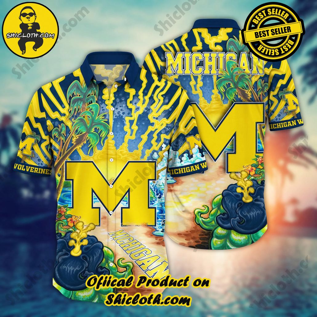 Shicloth Beach Shirts: The Perfect Way to Beat the Heat 56 Michigan Wolverines NCAA Hawaiian Shirt Festivalstime Aloha Shirt