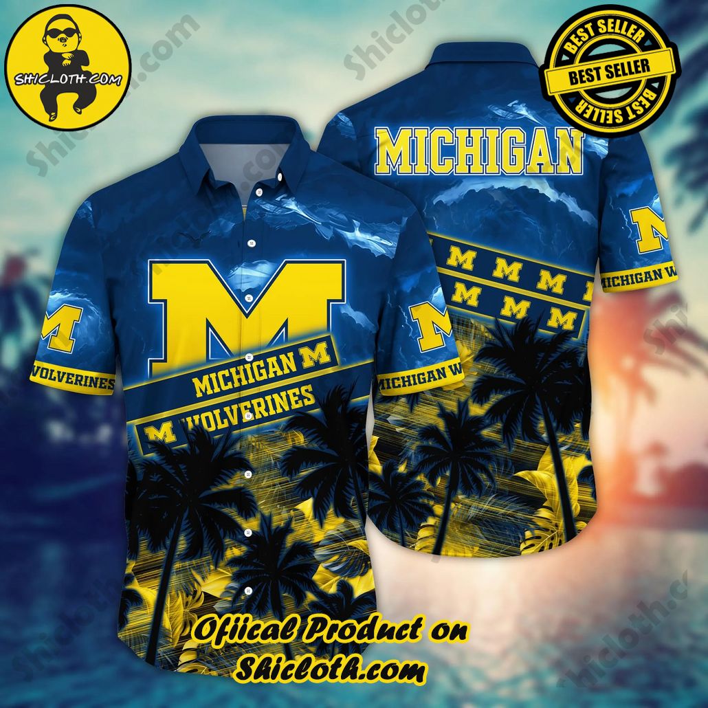 Shicloth Beach Shirts: The Perfect Way to Beat the Heat 57 Michigan Wolverines NCAA Hawaiian Shirt July Aloha Shirt