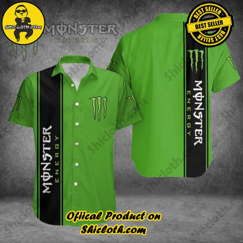 Discover Paradise: Shicloth's Button Shirt - Hawaiian Shirt 47 Monster Energy Button Shirt - Hawaiian Shirt
