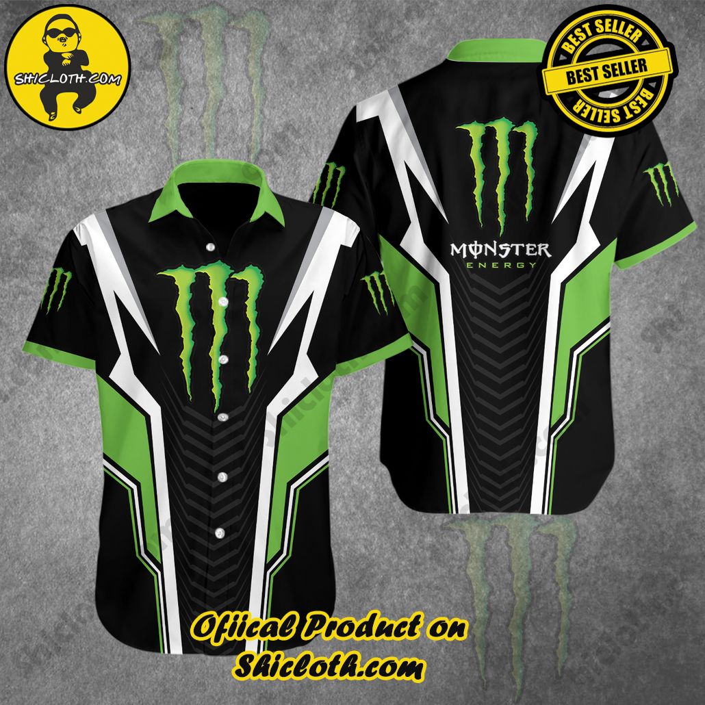 Discover Paradise: Shicloth's Button Shirt - Hawaiian Shirt 48 Monster Energy Button Shirt V1 - Hawaiian Shirt