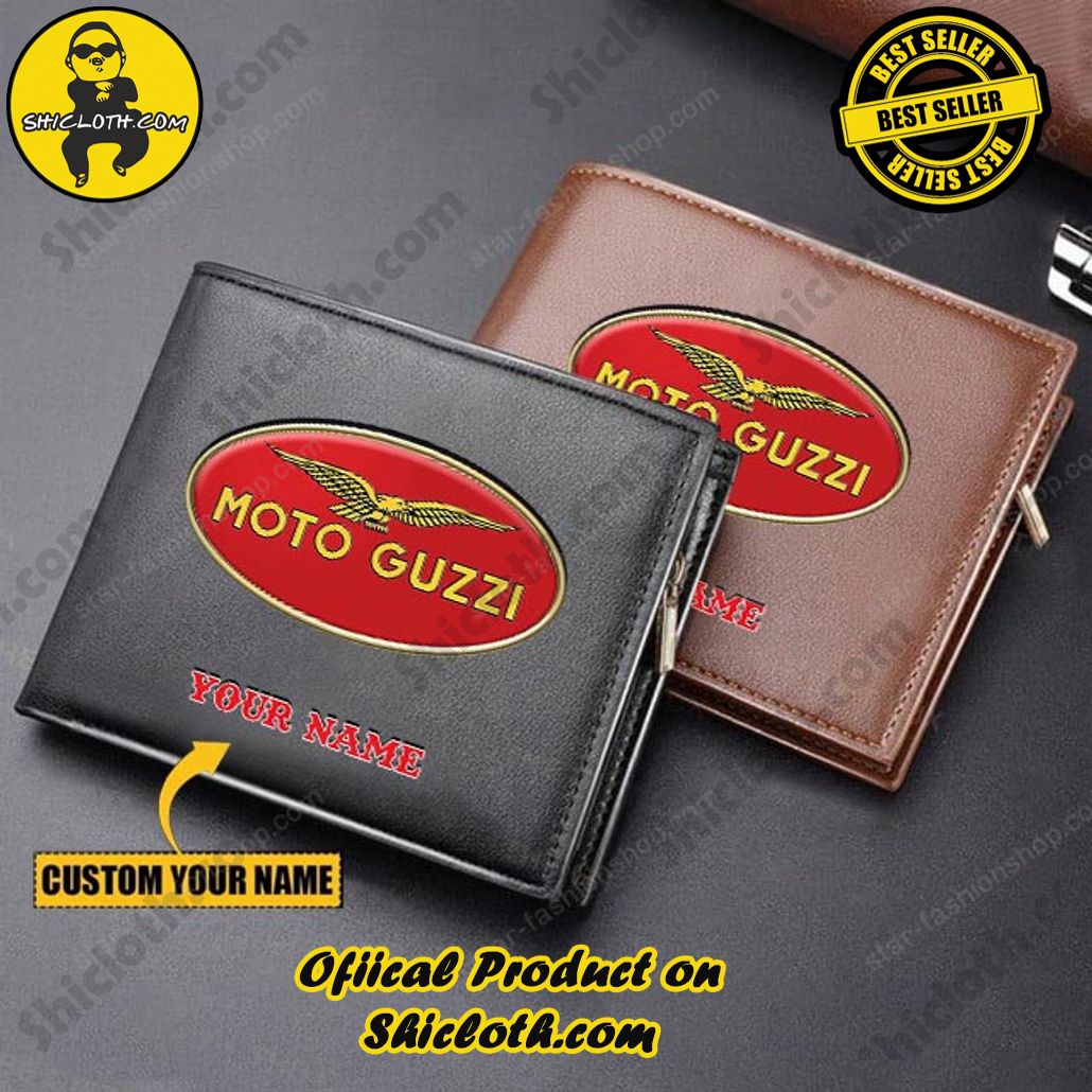 Discover the Timeless Elegance: Shicloth's Leather Wallet Unveiled 25 Moto Guzzi Custom Name Handmade Leather Wallet