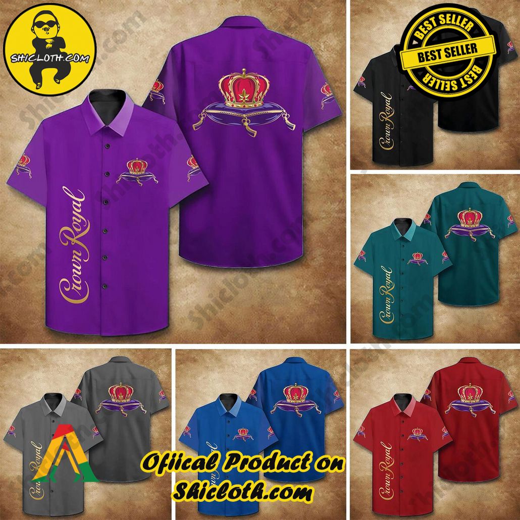 Discover Paradise: Shicloth's Button Shirt - Hawaiian Shirt 50 Multicolor Crown Royal Button Shirt - Hawaiian Shirt