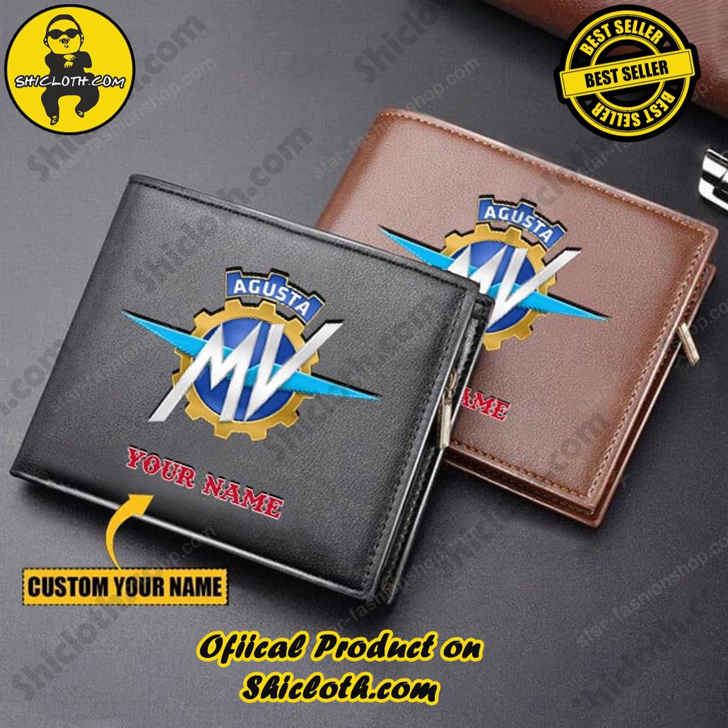 Discover the Timeless Elegance: Shicloth's Leather Wallet Unveiled 27 MV Agusta Custom Name Handmade Leather Wallet