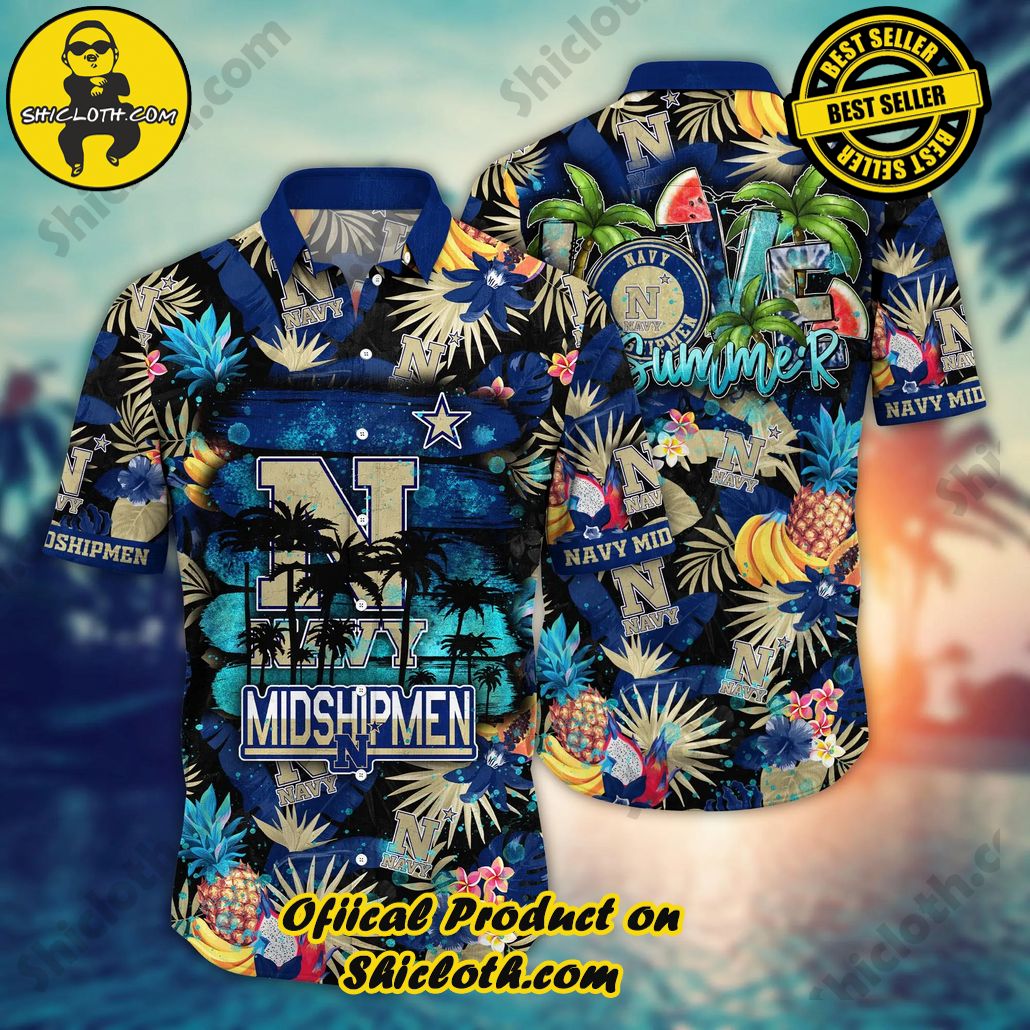 Shicloth Beach Shirts: The Perfect Way to Beat the Heat 70 Navy Midshipmen NCAA Hawaiian Shirt Garden Partiestime Aloha Shirt