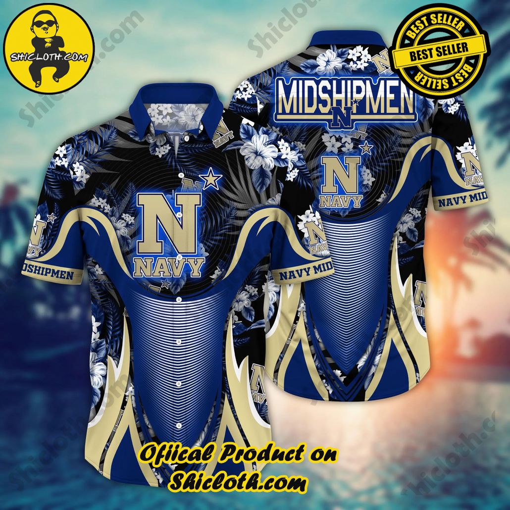 Shicloth Beach Shirts: The Perfect Way to Beat the Heat 73 Navy Midshipmen NCAA Hawaiian Shirt Sprinklers Aloha Shirt