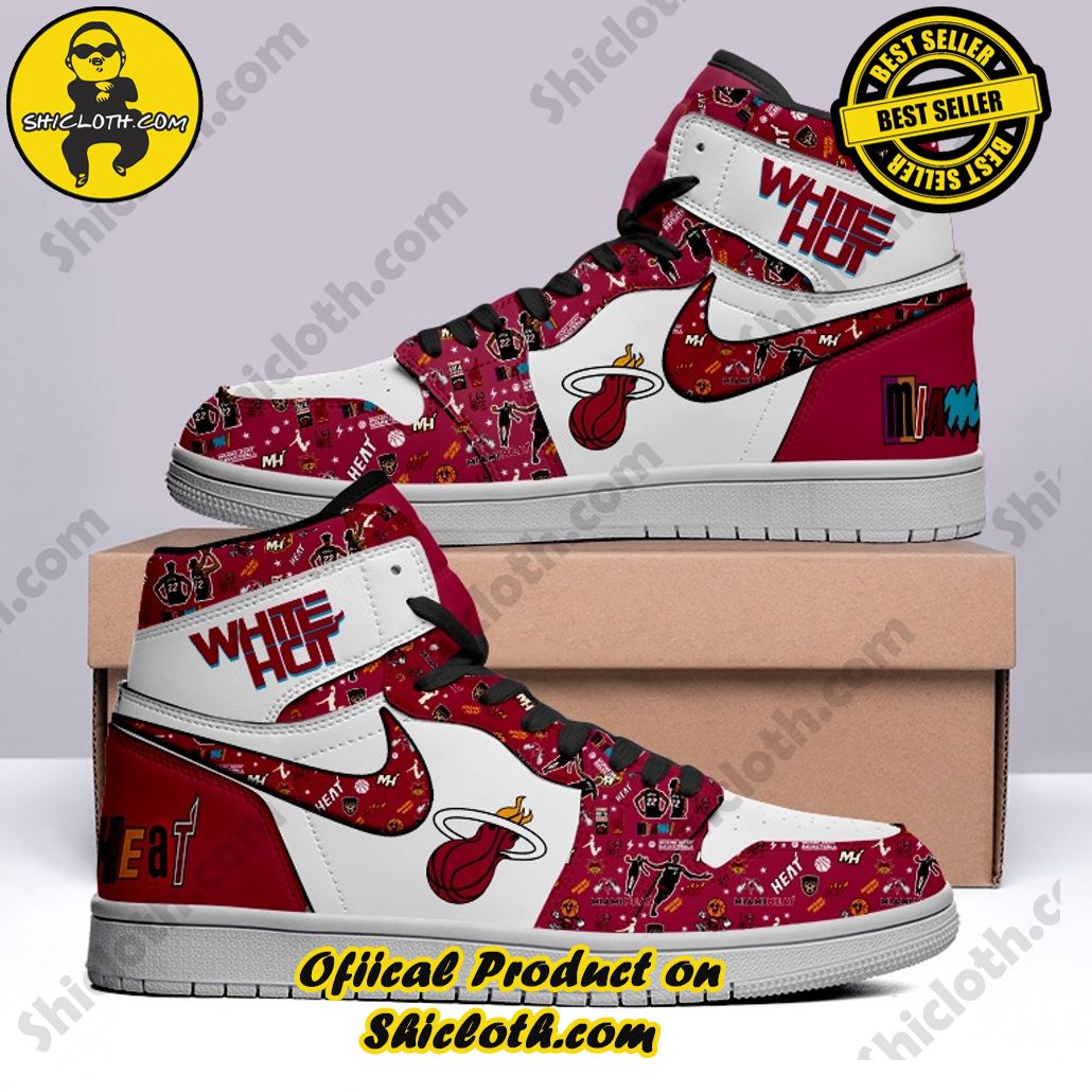 nba miami heat white hot nike air jordan 1 hightop sneakers 2 4a3gR