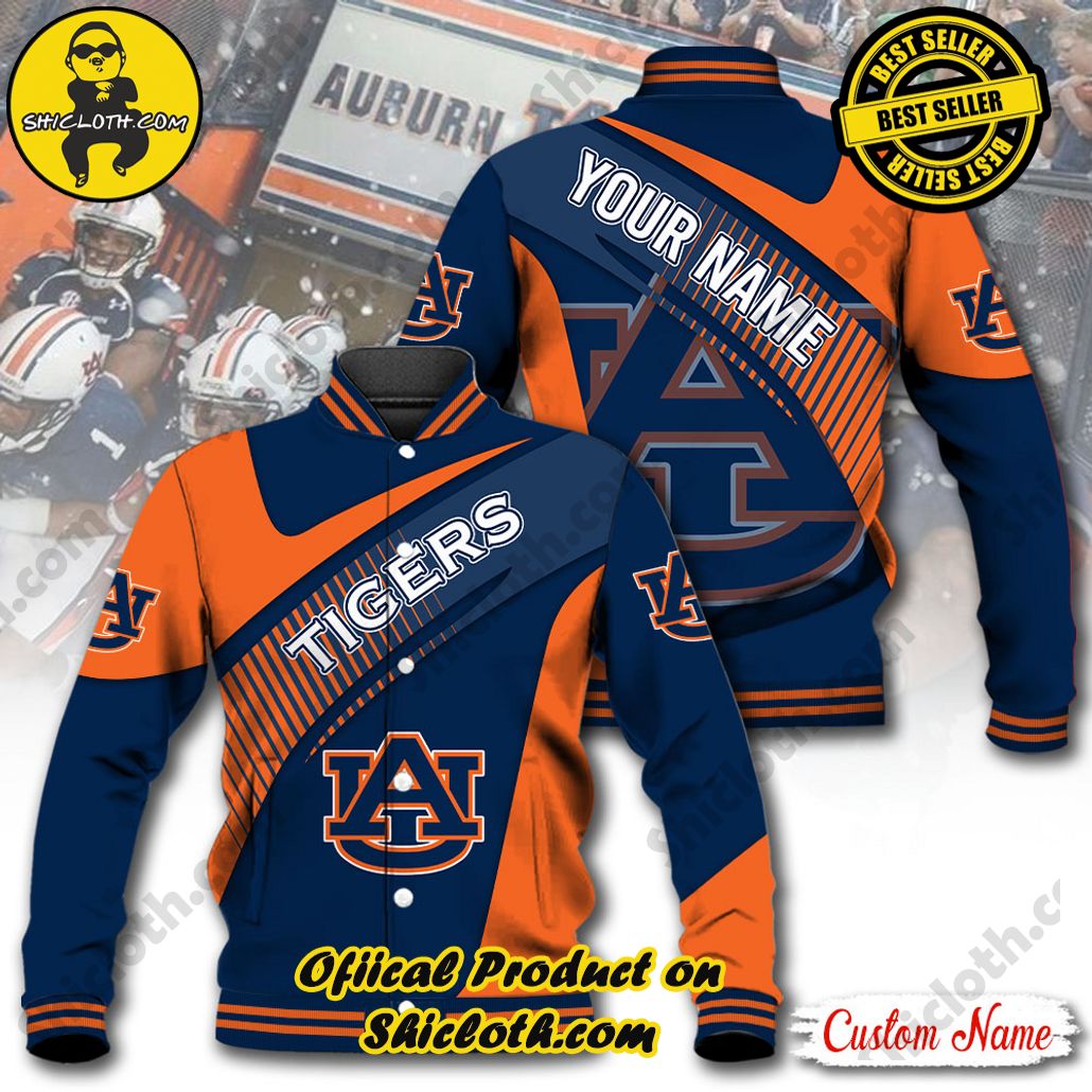 Stay Stylish and Cozy with Shicloth's Baseball Jacket Hoodie: The Perfect Blend of Sporty and Comfortable 7 NCAA Auburn Tigers Custom Name Baseball Jacket Hoodie New Ver