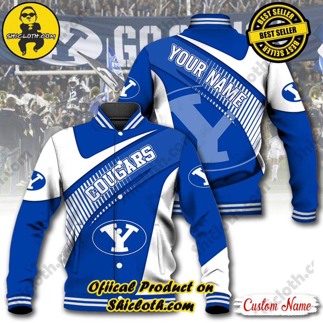 Stay Stylish and Cozy with Shicloth's Baseball Jacket Hoodie: The Perfect Blend of Sporty and Comfortable 9 NCAA BYU Cougars Custom Name Baseball Jacket Hoodie New Ver