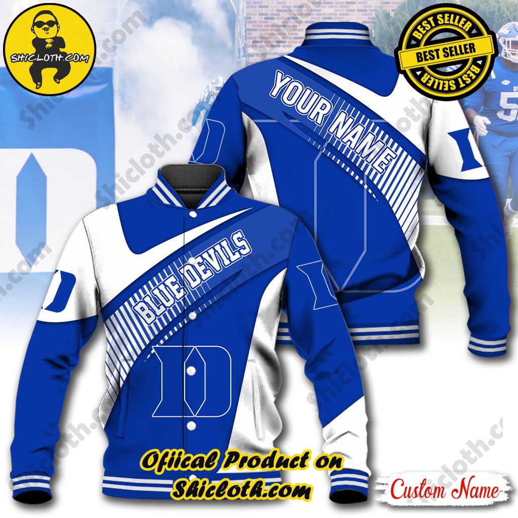 Stay Stylish and Cozy with Shicloth's Baseball Jacket Hoodie: The Perfect Blend of Sporty and Comfortable 13 NCAA Duke Blue Devils Custom Name Baseball Jacket Hoodie New Ver