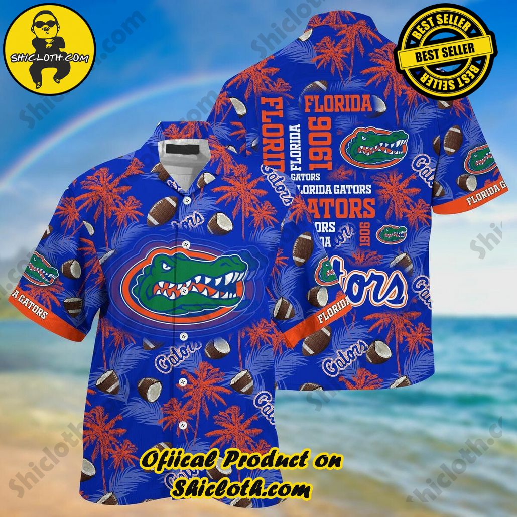 Shicloth Beach Shirts: The Perfect Way to Beat the Heat 87 NCAA Florida Gators Coconut Blue Orange Trendy Hawaiian Shirt Aloha Shirt