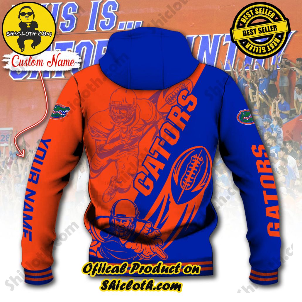 NCAA Florida Gators Custom Name Baseball Jacket Hoodie 6 NCAA Florida Gators Custom Name Baseball Jacket Hoodie - Image 6