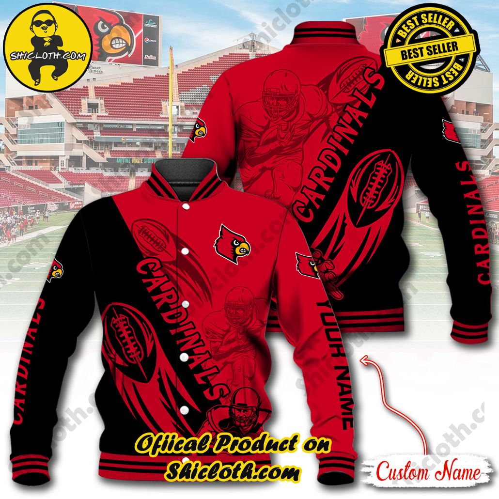 Discover Style and Comfort: The Shicloth Baseball Jacket Hoodie 3 NCAA Louisville Cardinals Custom Name Baseball Jacket Hoodie