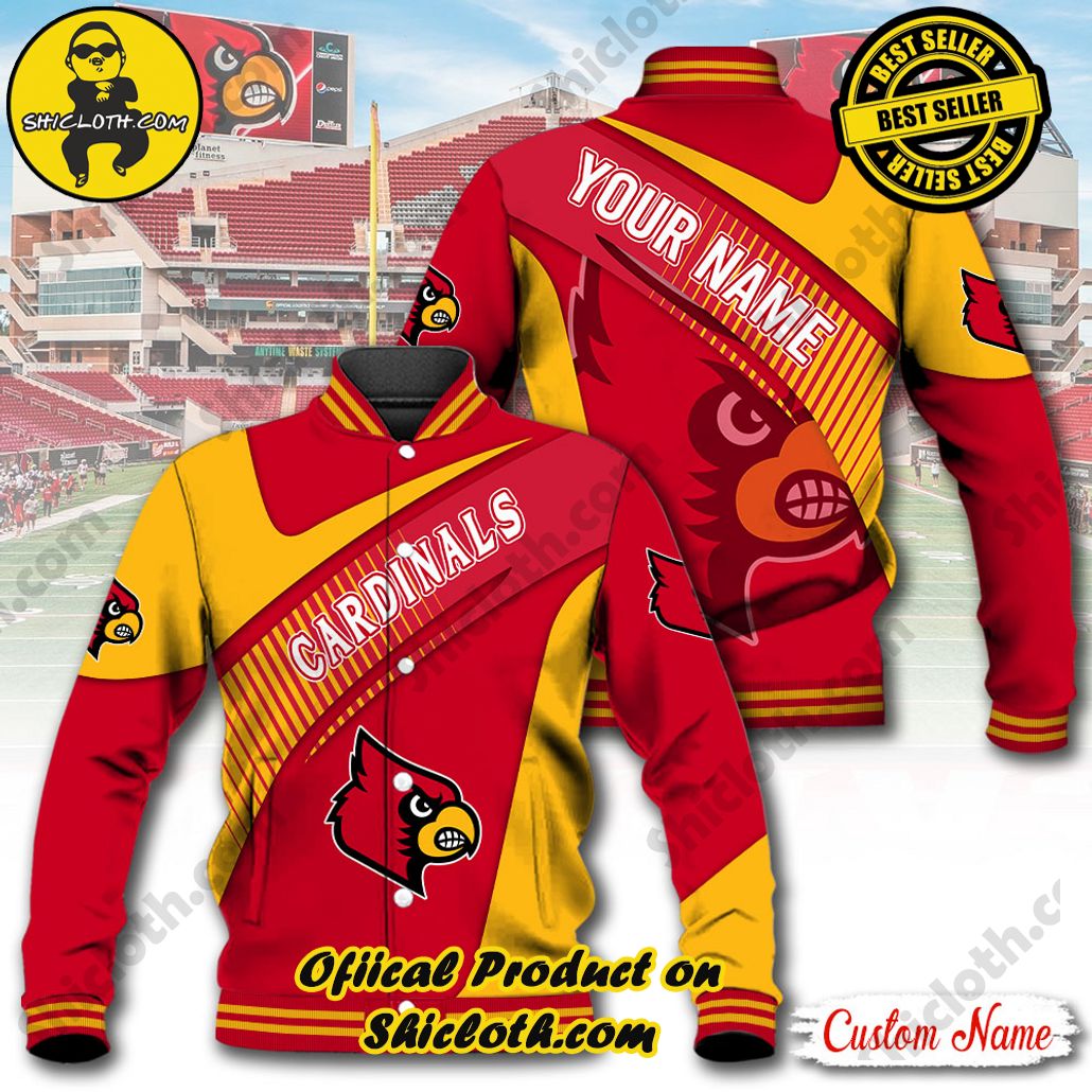 Discover Style and Comfort: The Shicloth Baseball Jacket Hoodie 4 NCAA Louisville Cardinals Custom Name Baseball Jacket Hoodie New Ver