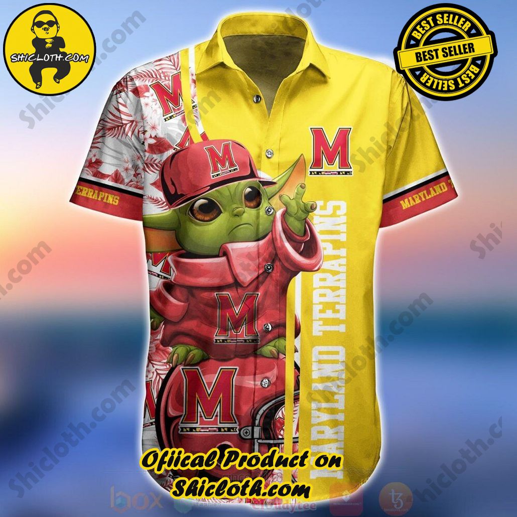 Shicloth Beach Shirts: The Perfect Way to Beat the Heat 97 NCAA Maryland Terrapins Baby Yoda Trendy Hawaiian Shirt Aloha Shirt