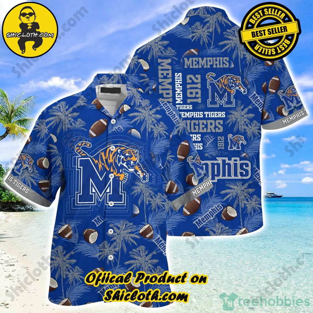 Shicloth Beach Shirts: The Perfect Way to Beat the Heat 101 NCAA Memphis Tigers Blue Coconut Trendy Hawaiian Shirt Aloha Shirt