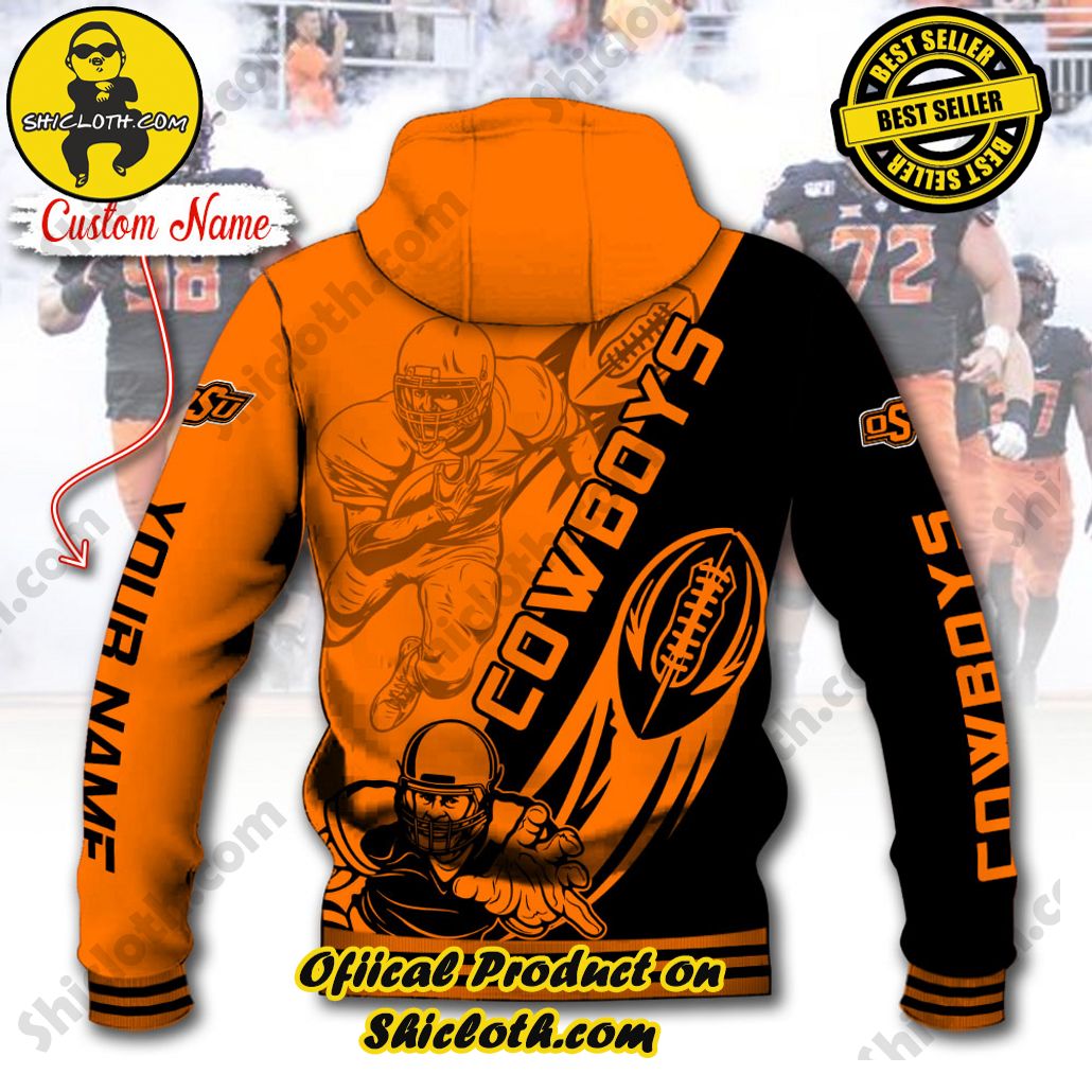 NCAA Oklahoma State Cowboys Custom Name Baseball Jacket Hoodie 6 NCAA Oklahoma State Cowboys Custom Name Baseball Jacket Hoodie - Image 6
