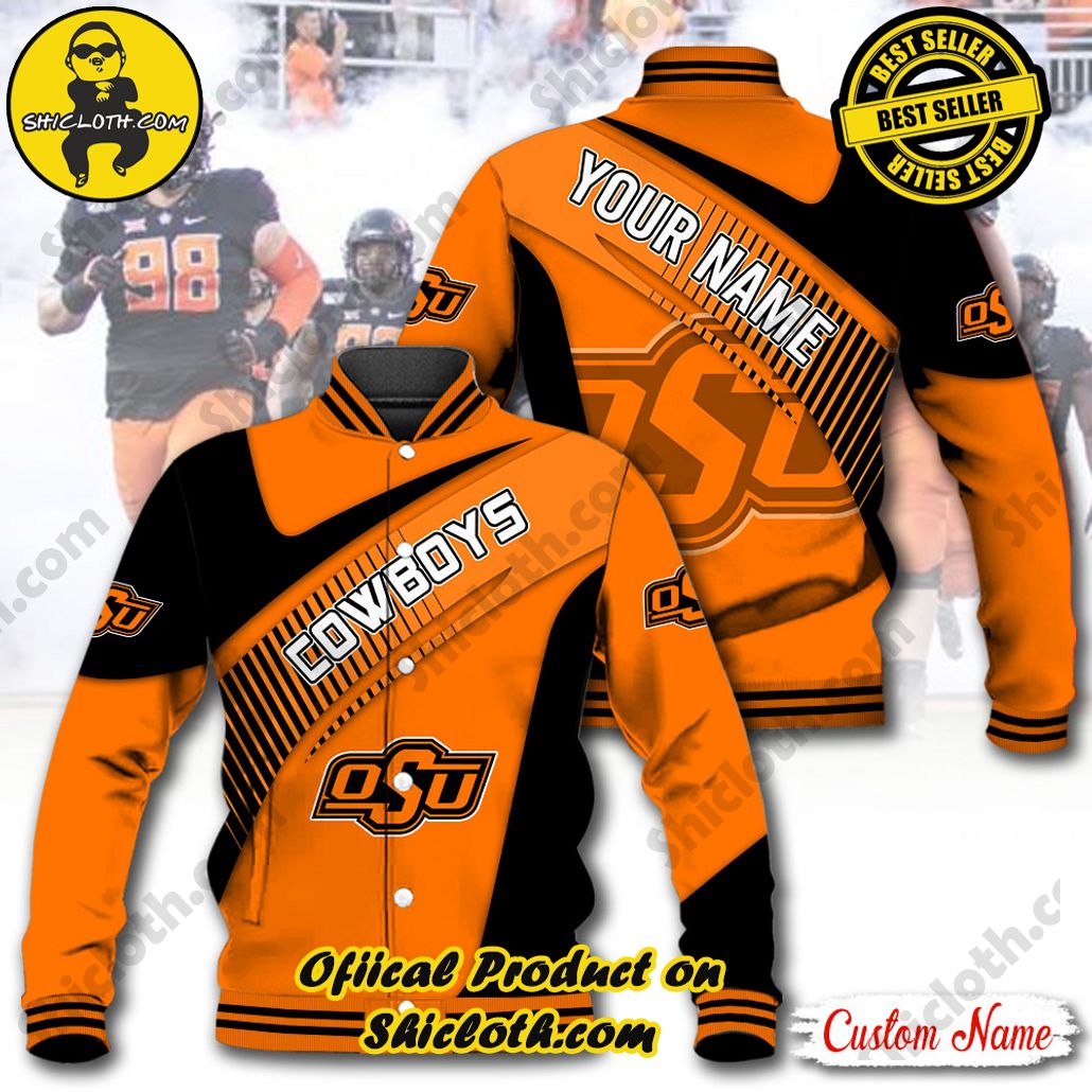 Discover Style and Comfort: The Shicloth Baseball Jacket Hoodie 20 NCAA Oklahoma State Cowboys Custom Name Baseball Jacket Hoodie New Ver