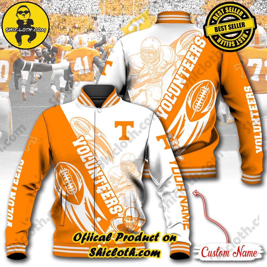 Discover Style and Comfort: The Shicloth Baseball Jacket Hoodie 27 NCAA Tennessee Volunteers Custom Name Baseball Jacket Hoodie