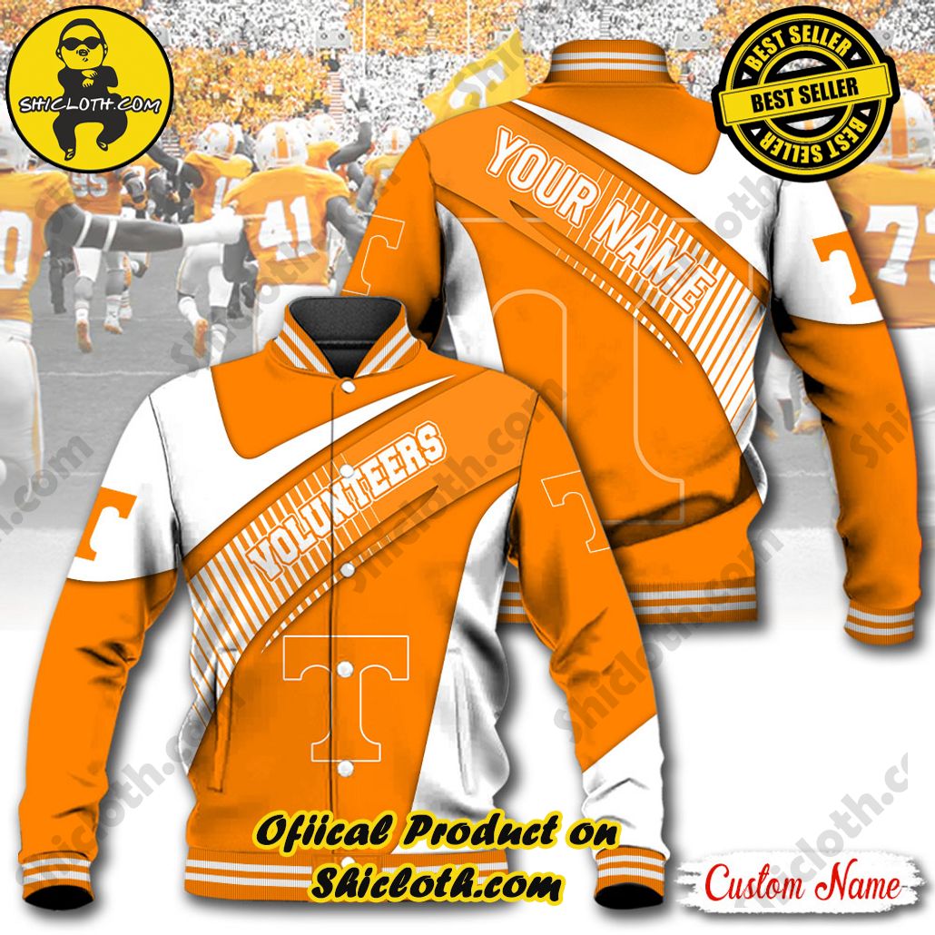 Discover Style and Comfort: The Shicloth Baseball Jacket Hoodie 28 NCAA Tennessee Volunteers Custom Name Baseball Jacket Hoodie New Ver